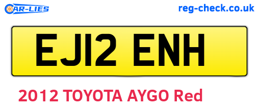 EJ12ENH are the vehicle registration plates.