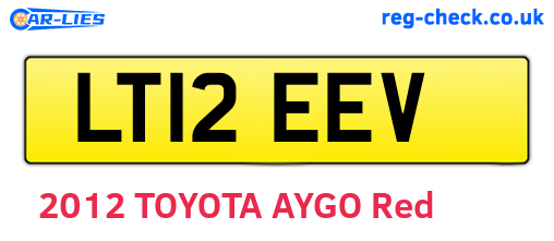 LT12EEV are the vehicle registration plates.