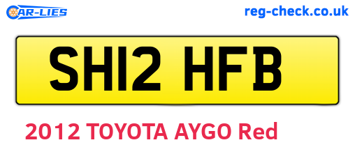 SH12HFB are the vehicle registration plates.