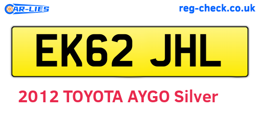 EK62JHL are the vehicle registration plates.