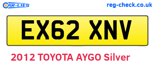 EX62XNV are the vehicle registration plates.