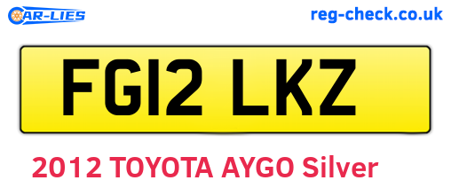 FG12LKZ are the vehicle registration plates.