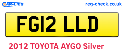 FG12LLD are the vehicle registration plates.