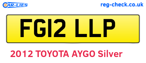 FG12LLP are the vehicle registration plates.