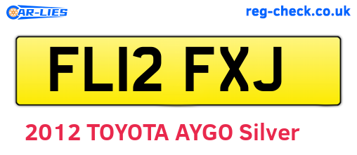 FL12FXJ are the vehicle registration plates.