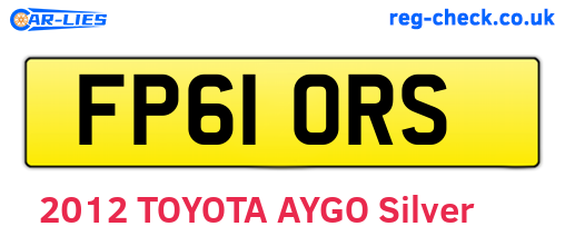 FP61ORS are the vehicle registration plates.
