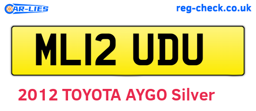 ML12UDU are the vehicle registration plates.