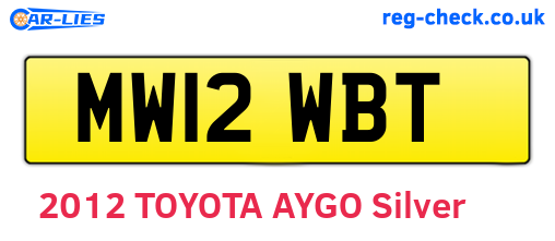 MW12WBT are the vehicle registration plates.