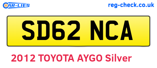 SD62NCA are the vehicle registration plates.