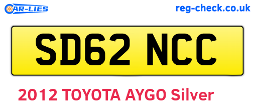 SD62NCC are the vehicle registration plates.