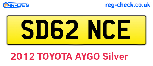 SD62NCE are the vehicle registration plates.