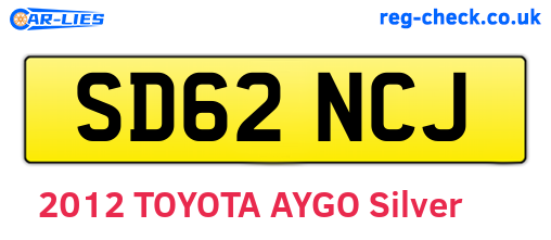 SD62NCJ are the vehicle registration plates.