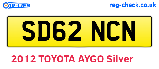 SD62NCN are the vehicle registration plates.