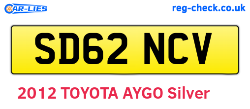 SD62NCV are the vehicle registration plates.