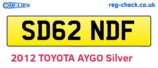 SD62NDF are the vehicle registration plates.