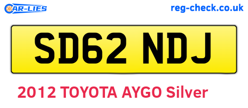 SD62NDJ are the vehicle registration plates.