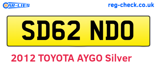 SD62NDO are the vehicle registration plates.