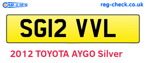 SG12VVL are the vehicle registration plates.