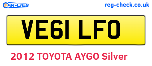 VE61LFO are the vehicle registration plates.