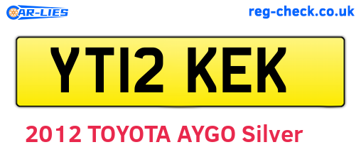 YT12KEK are the vehicle registration plates.