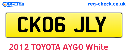 CK06JLY are the vehicle registration plates.