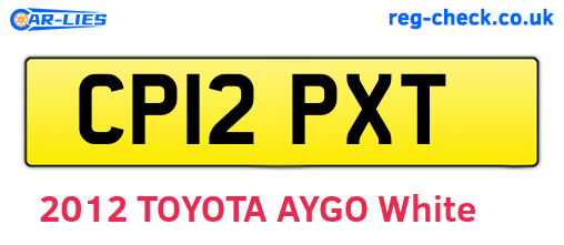 CP12PXT are the vehicle registration plates.