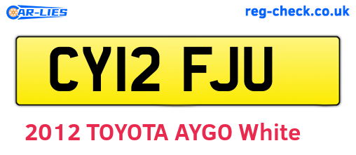 CY12FJU are the vehicle registration plates.