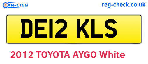 DE12KLS are the vehicle registration plates.
