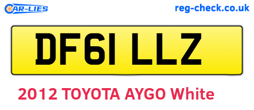 DF61LLZ are the vehicle registration plates.