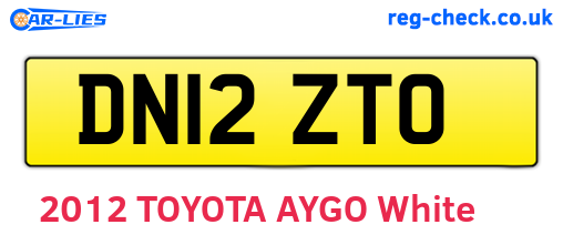 DN12ZTO are the vehicle registration plates.