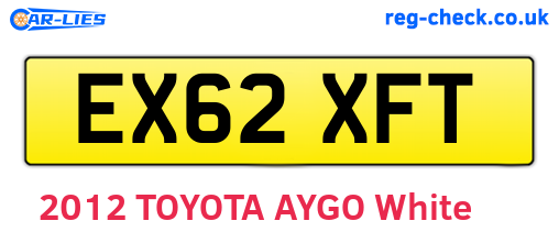 EX62XFT are the vehicle registration plates.