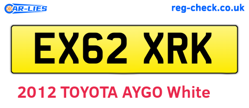 EX62XRK are the vehicle registration plates.