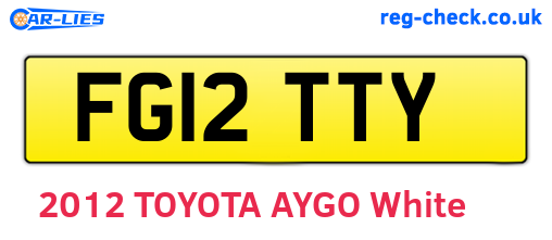 FG12TTY are the vehicle registration plates.