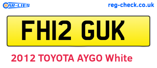 FH12GUK are the vehicle registration plates.