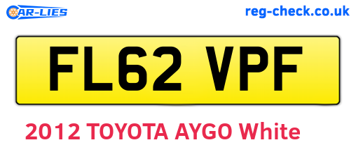 FL62VPF are the vehicle registration plates.