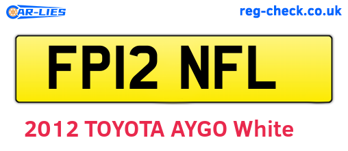 FP12NFL are the vehicle registration plates.