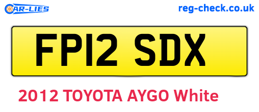 FP12SDX are the vehicle registration plates.