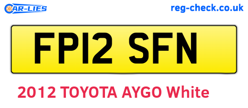 FP12SFN are the vehicle registration plates.