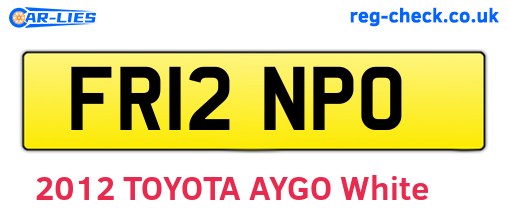 FR12NPO are the vehicle registration plates.