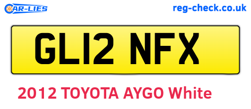 GL12NFX are the vehicle registration plates.