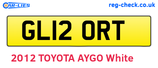 GL12ORT are the vehicle registration plates.