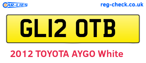 GL12OTB are the vehicle registration plates.
