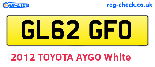 GL62GFO are the vehicle registration plates.