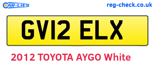 GV12ELX are the vehicle registration plates.