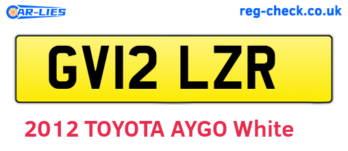 GV12LZR are the vehicle registration plates.