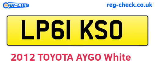 LP61KSO are the vehicle registration plates.