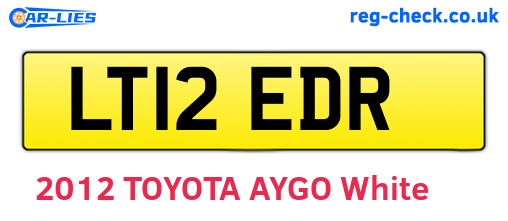 LT12EDR are the vehicle registration plates.