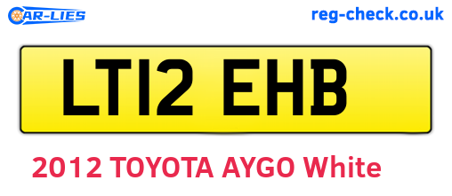 LT12EHB are the vehicle registration plates.