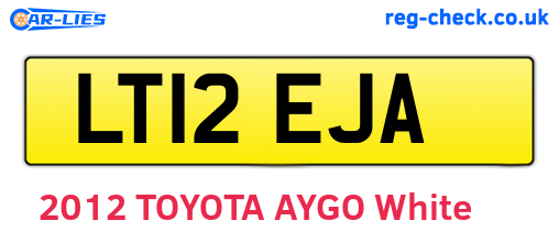 LT12EJA are the vehicle registration plates.