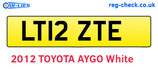 LT12ZTE are the vehicle registration plates.